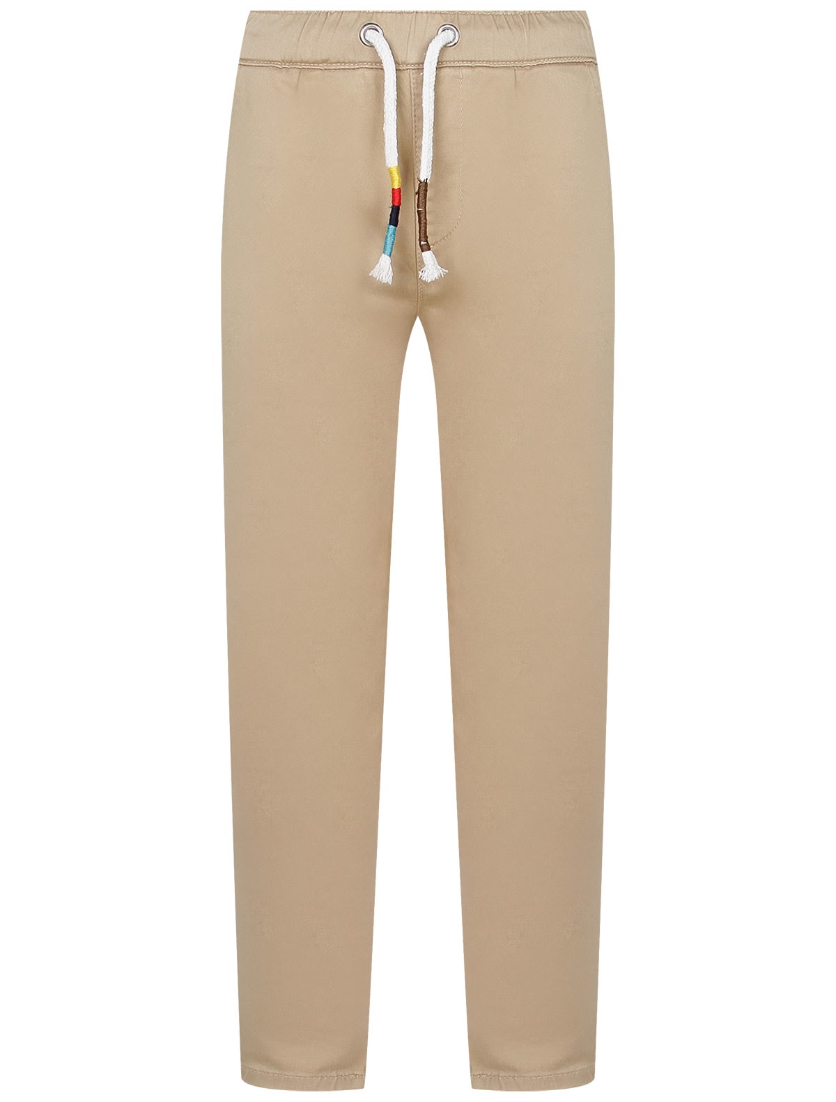 Бежевые брюки из хлопка и эластана