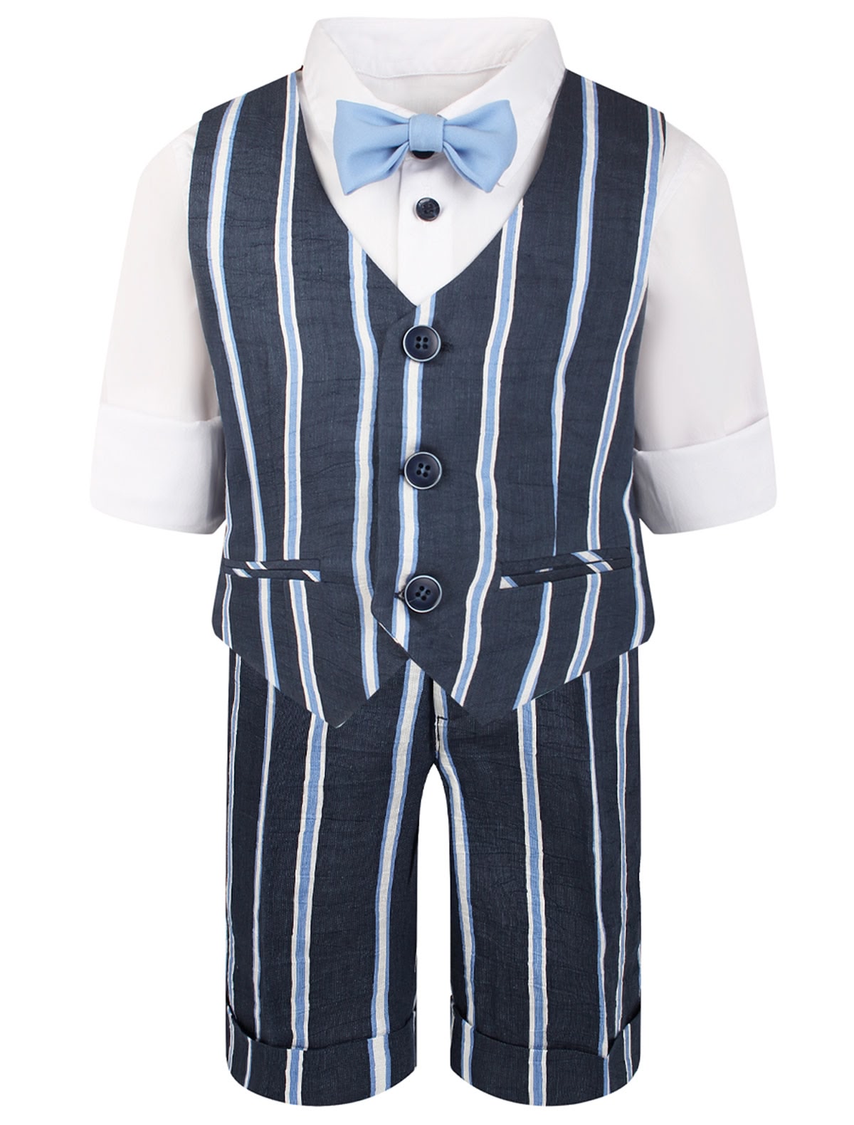 Комплект из жилета, шорт, рубашки и бабочки