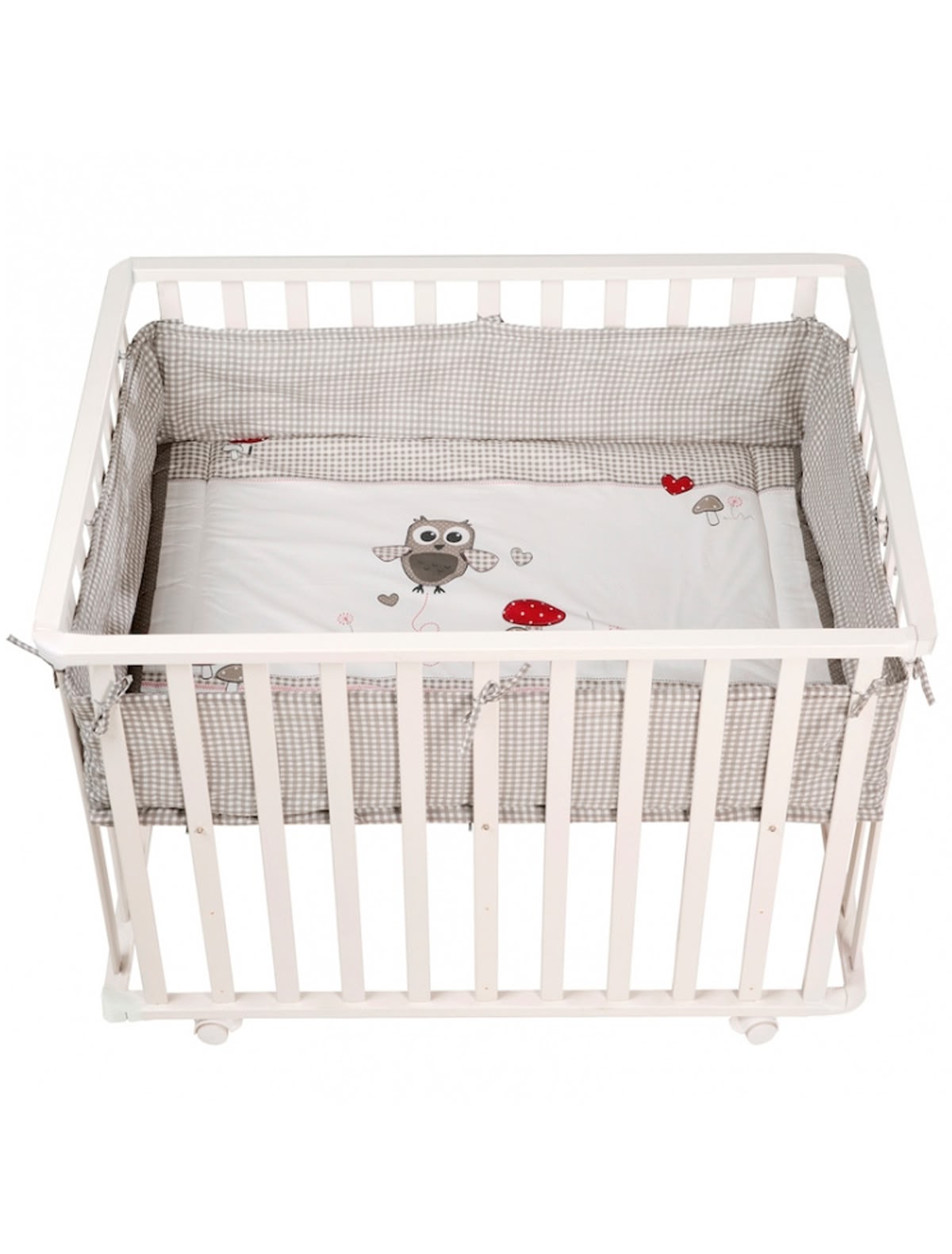 Детский прямоугольный манеж 75х100 с бампером Adam & Owl