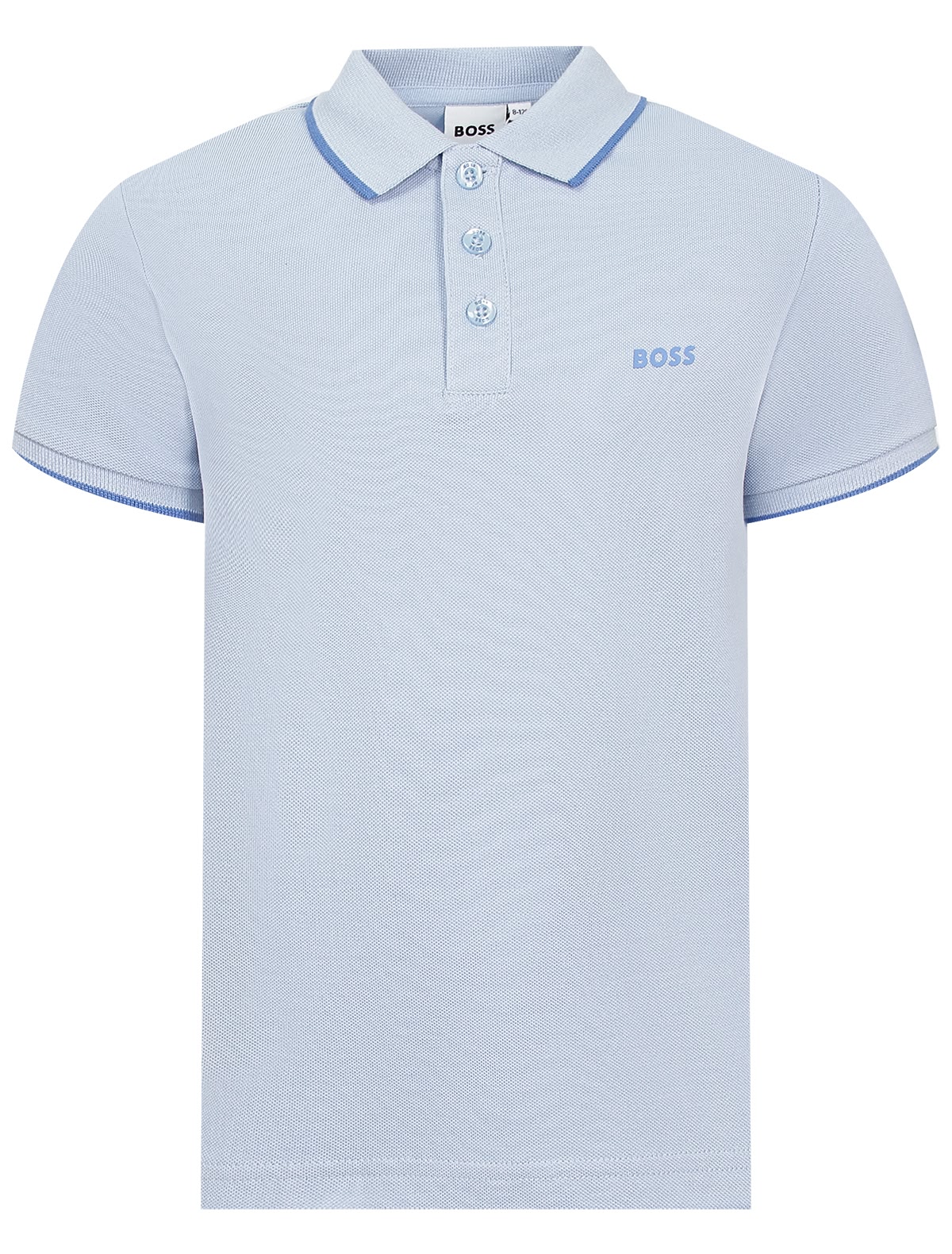 Голубое поло из хлопка