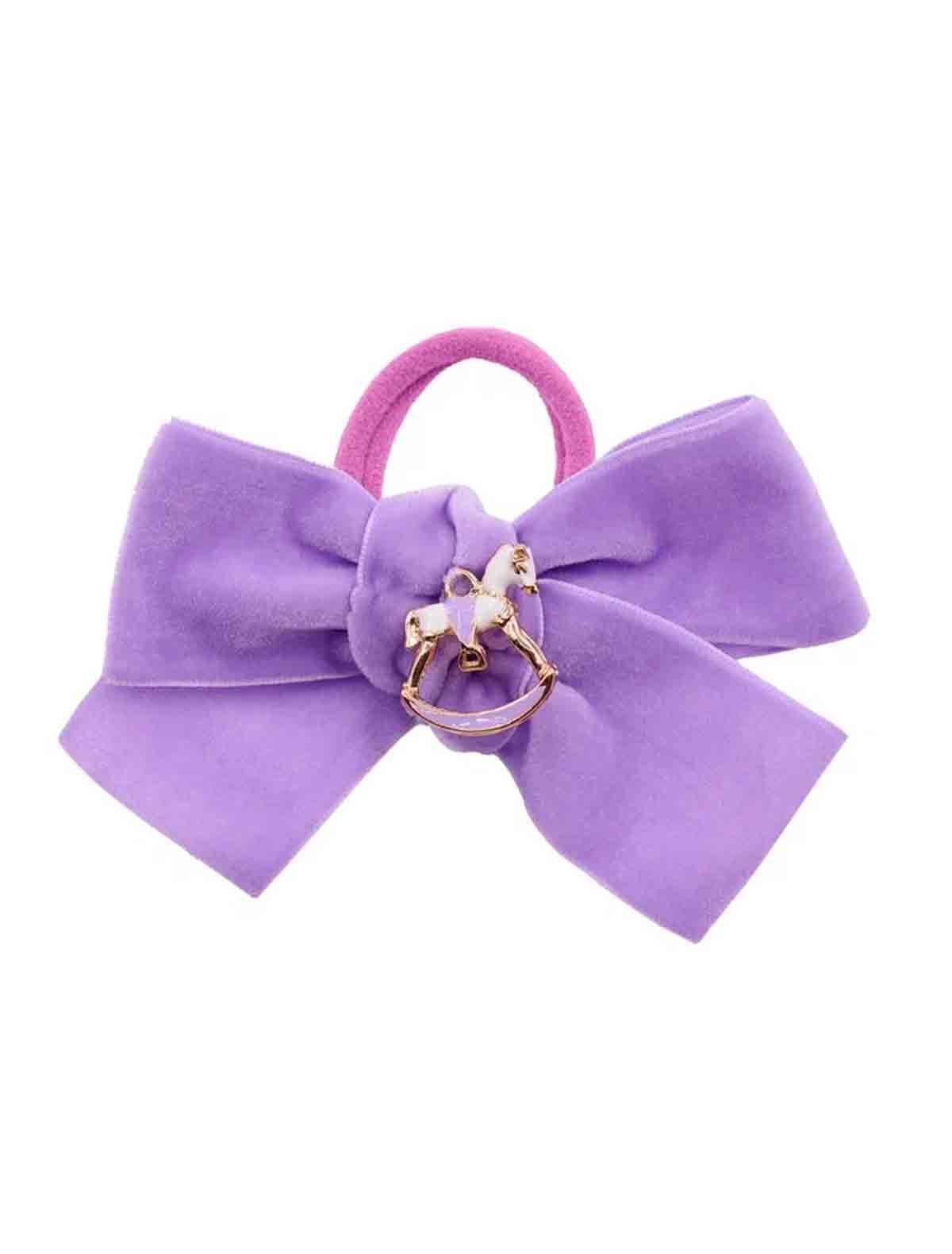 Сиреневая резинка из бархата