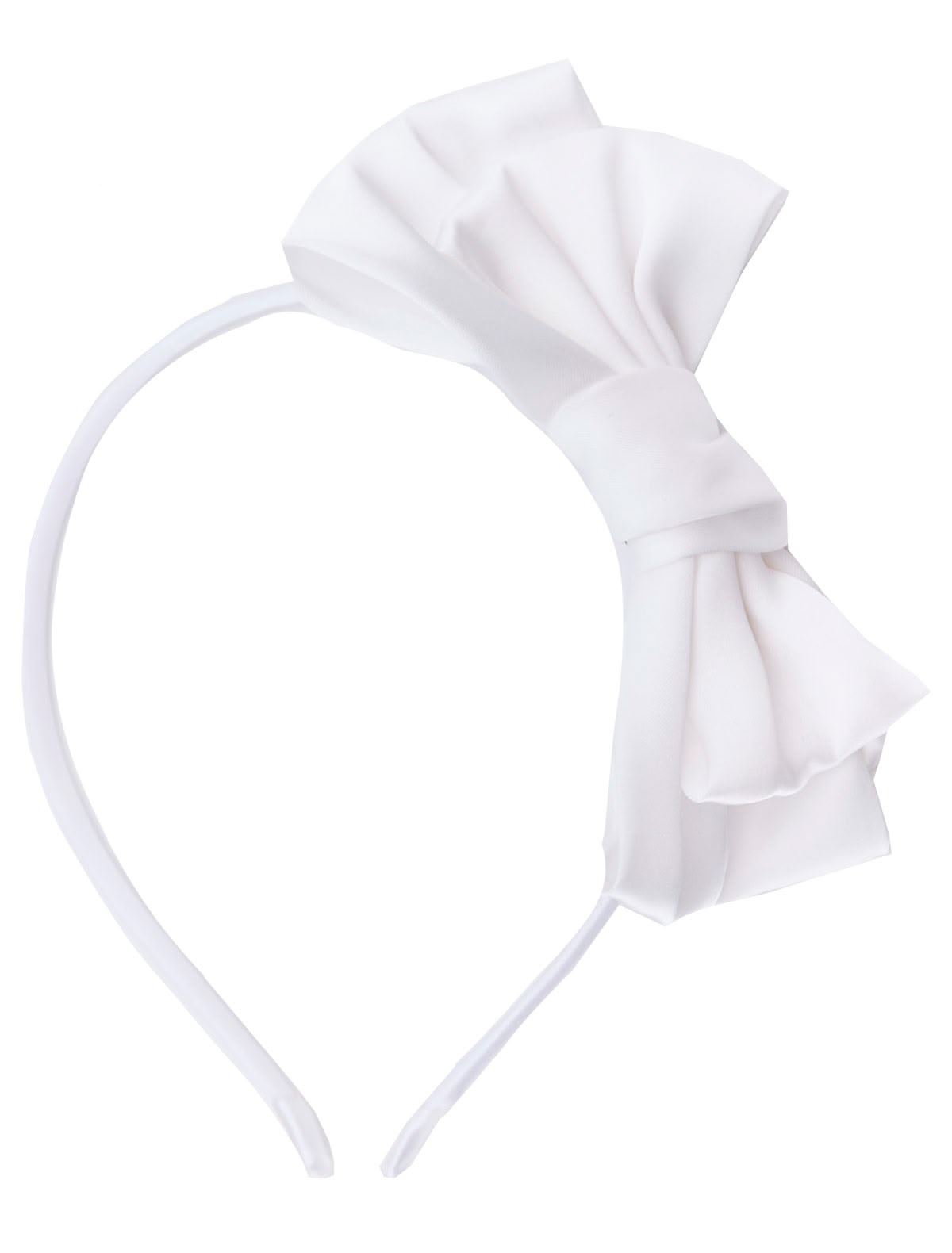 Белый ободок с крупным бантом