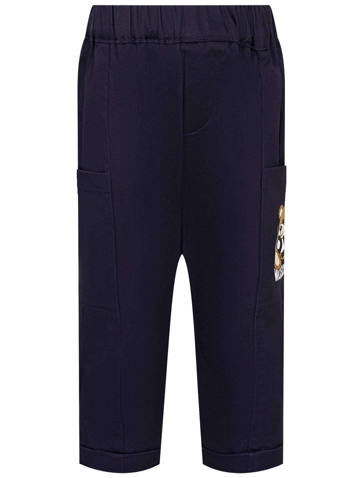 Тёмно-синие брюки с мишкой
