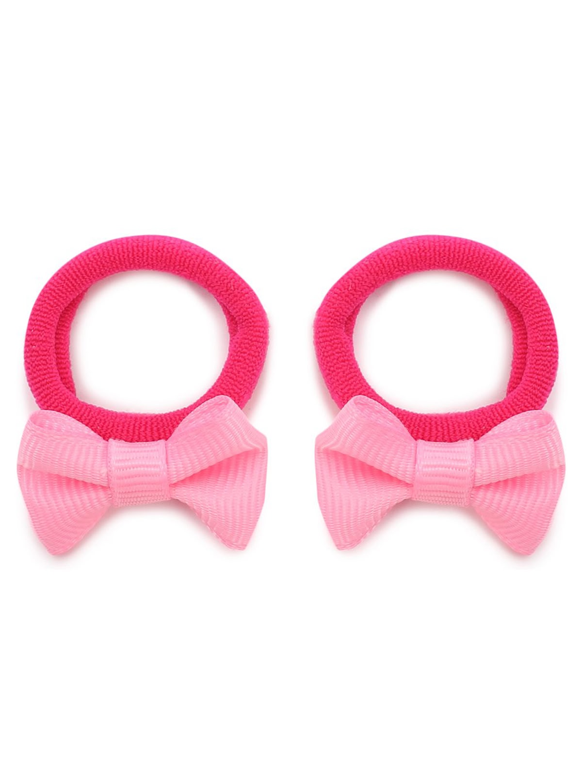 Набор из 2-х розовых резинок для волос "бантик"
