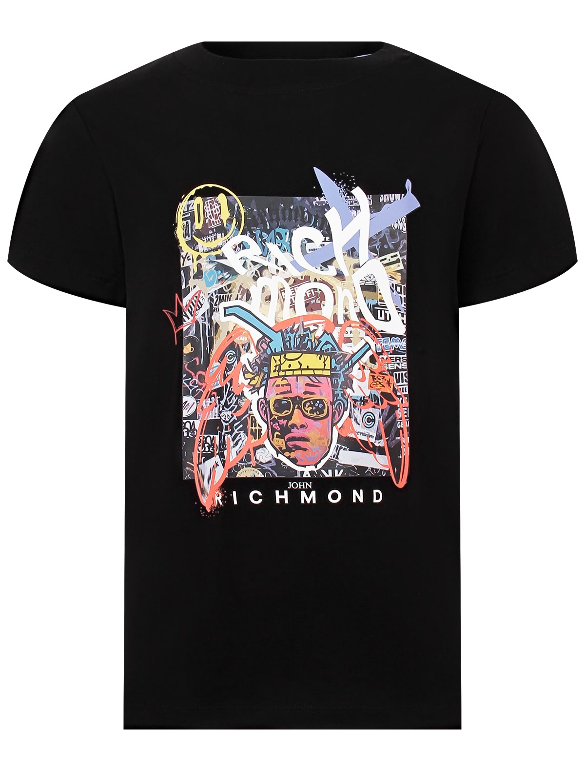 Чёрная футболка с принтом