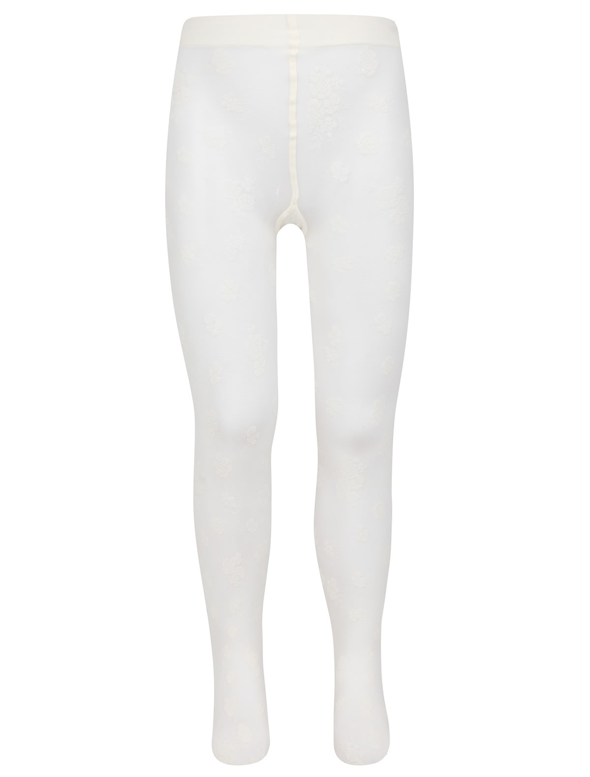 Кремовые колготки с узором