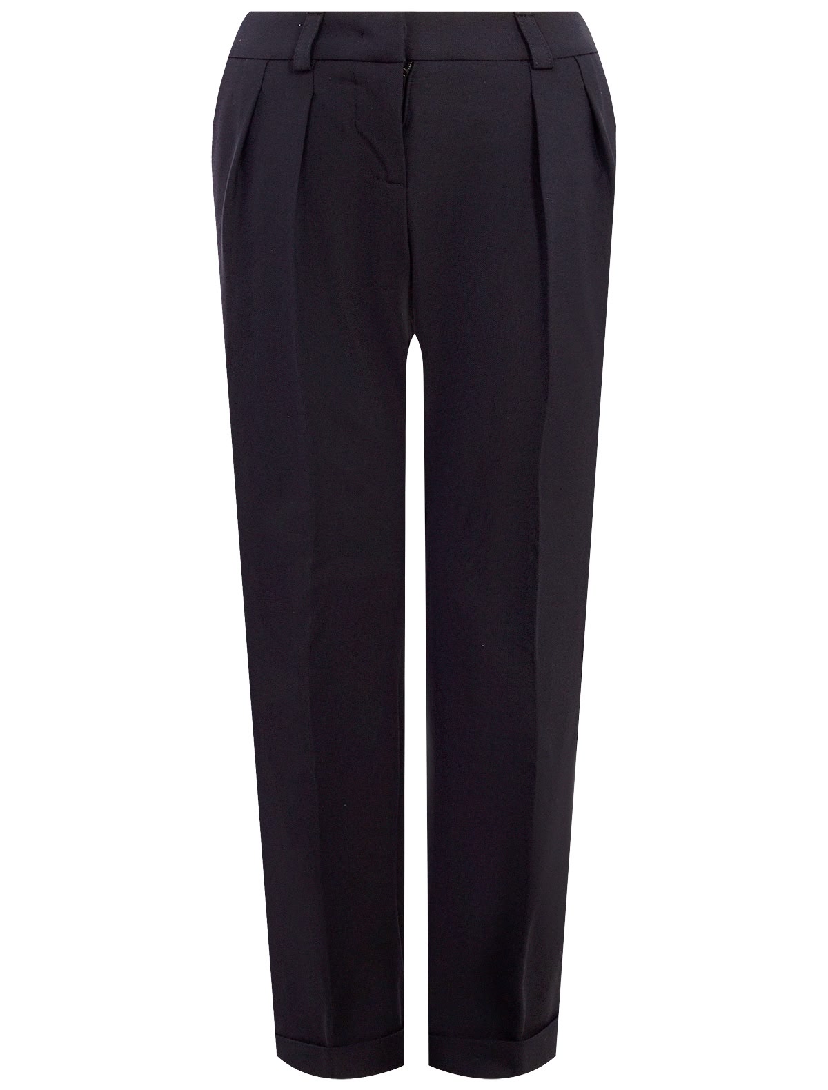 Тёмно-синие брюки с подворотами