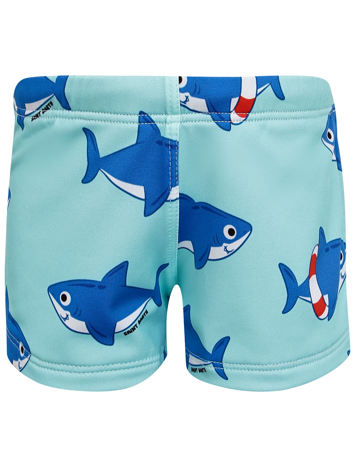 Голубые плавки с принтом Акулы