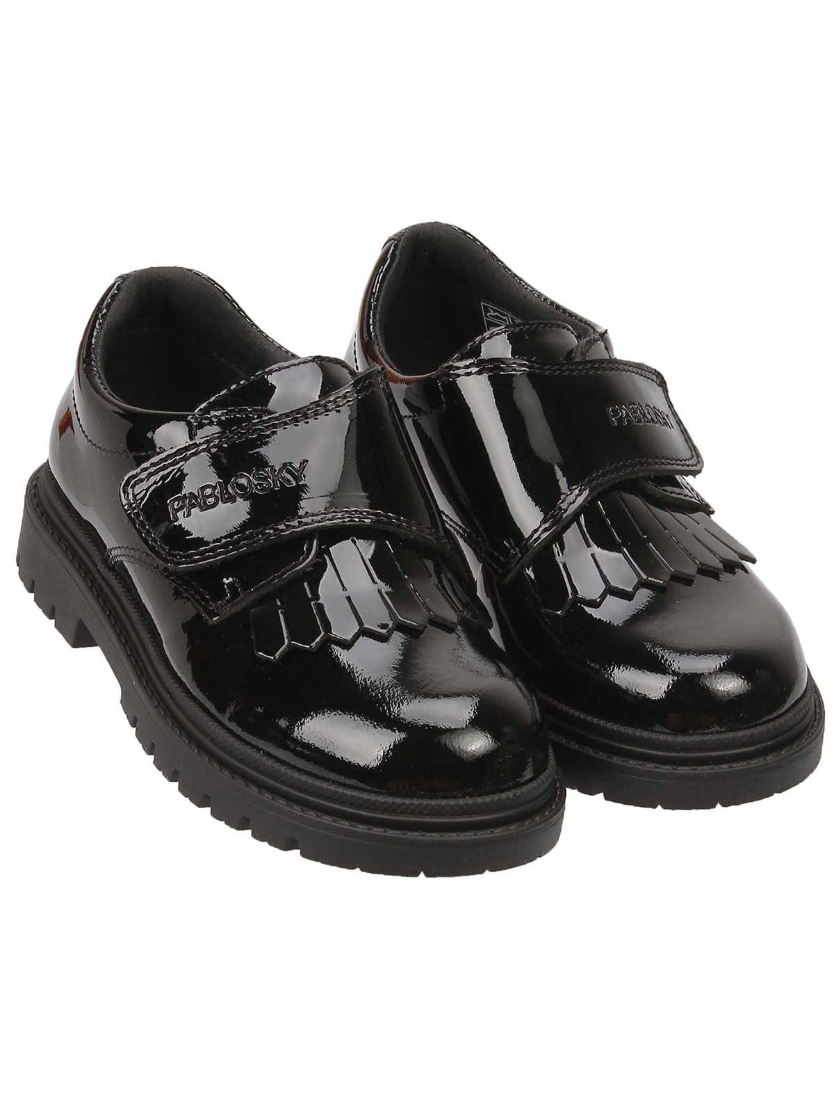 Чёрные лаковые полуботинки