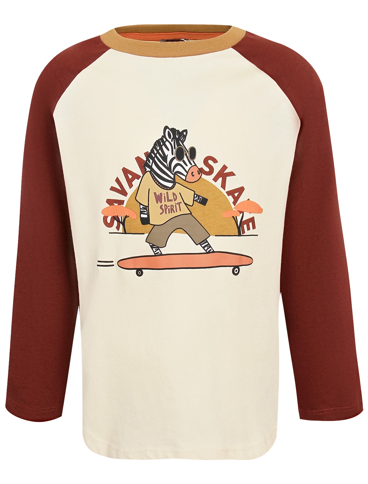 Лонгслив с принтом "зебра"