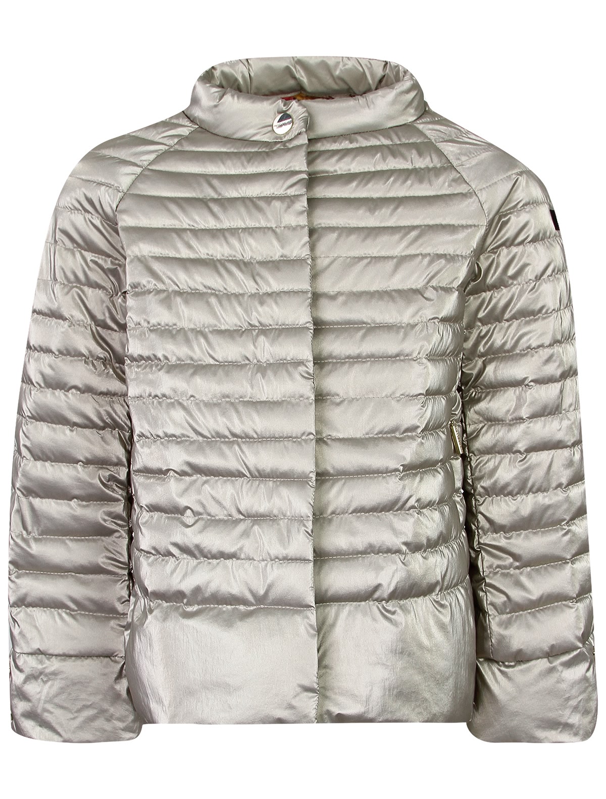 Бежевая куртка с эффектом металлик