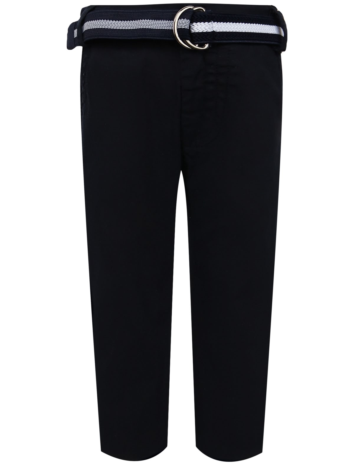 Темно-синие брюки с ремнем