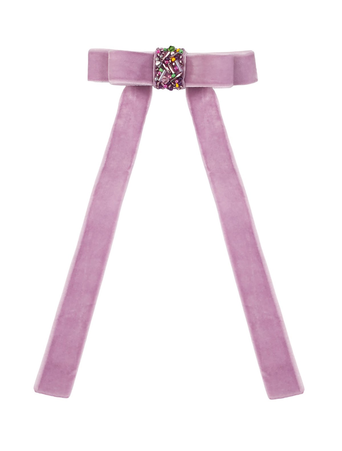 Заколка-автомат с декором из бисера