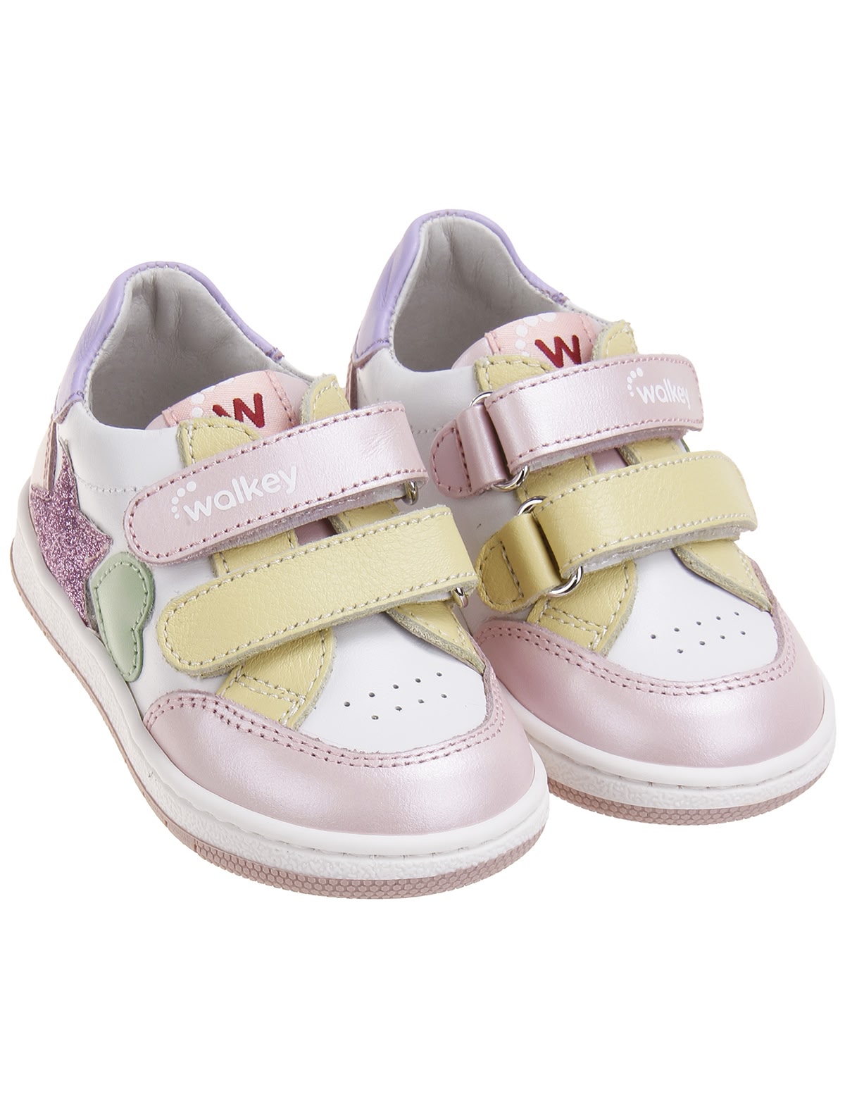 Разноцветные кеды с аппликацией