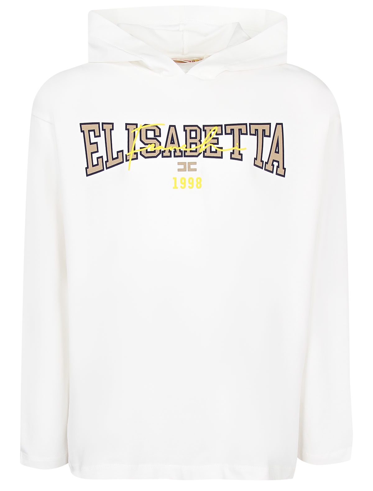 Кремовый лонгслив с капюшоном