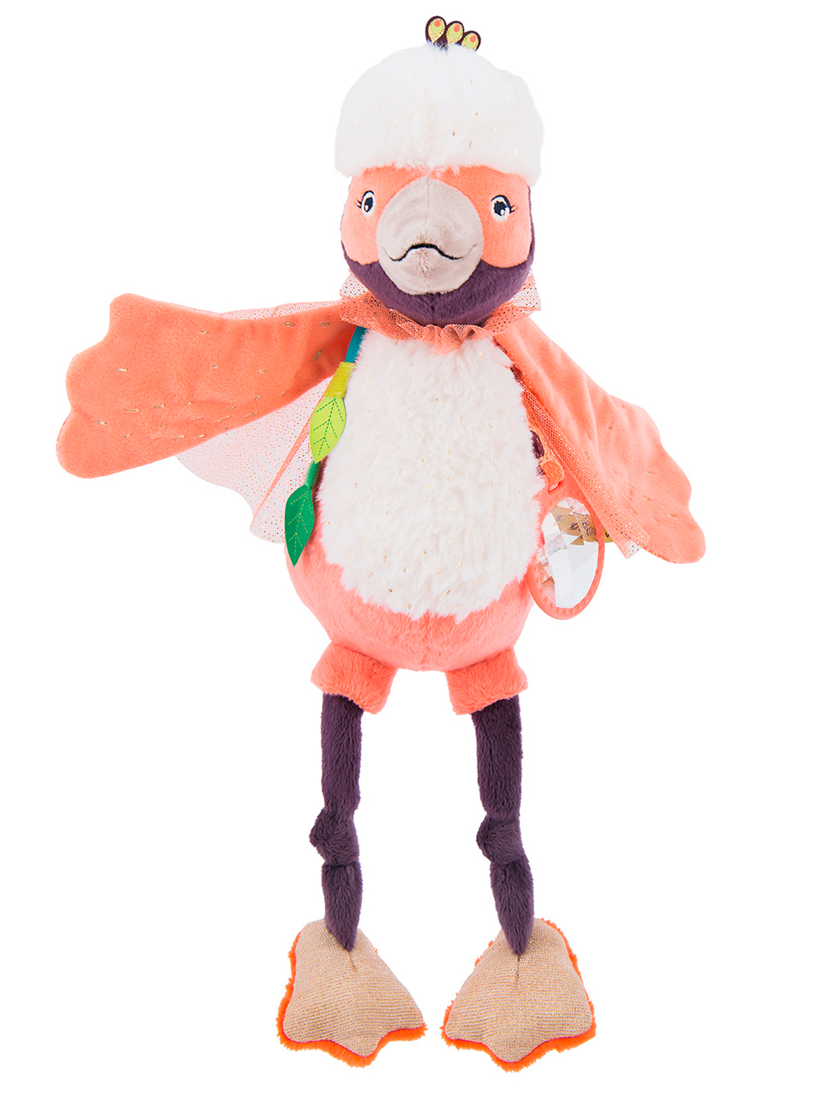 Игрушка мягкая Moulin Roty мягкая игрушка orange toys пушистик фламинго 35 см