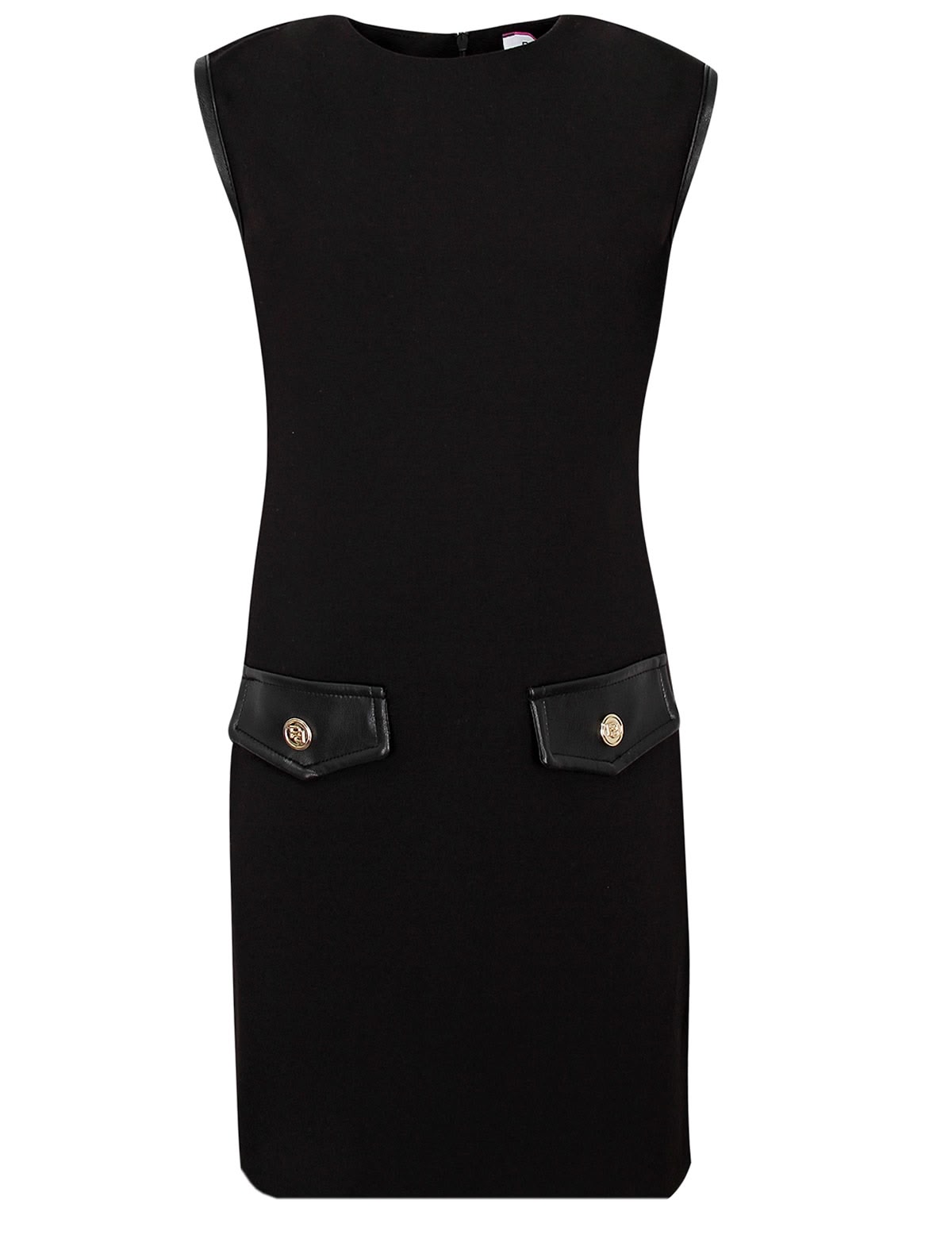 Чёрное платье без рукавов