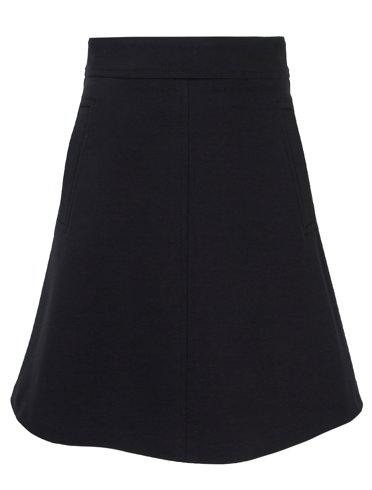 Тёмно-синяя юбка А-силуэта