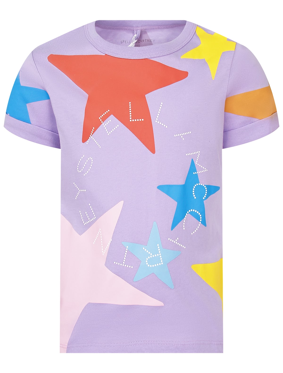 Сиреневая футболка со звёздами