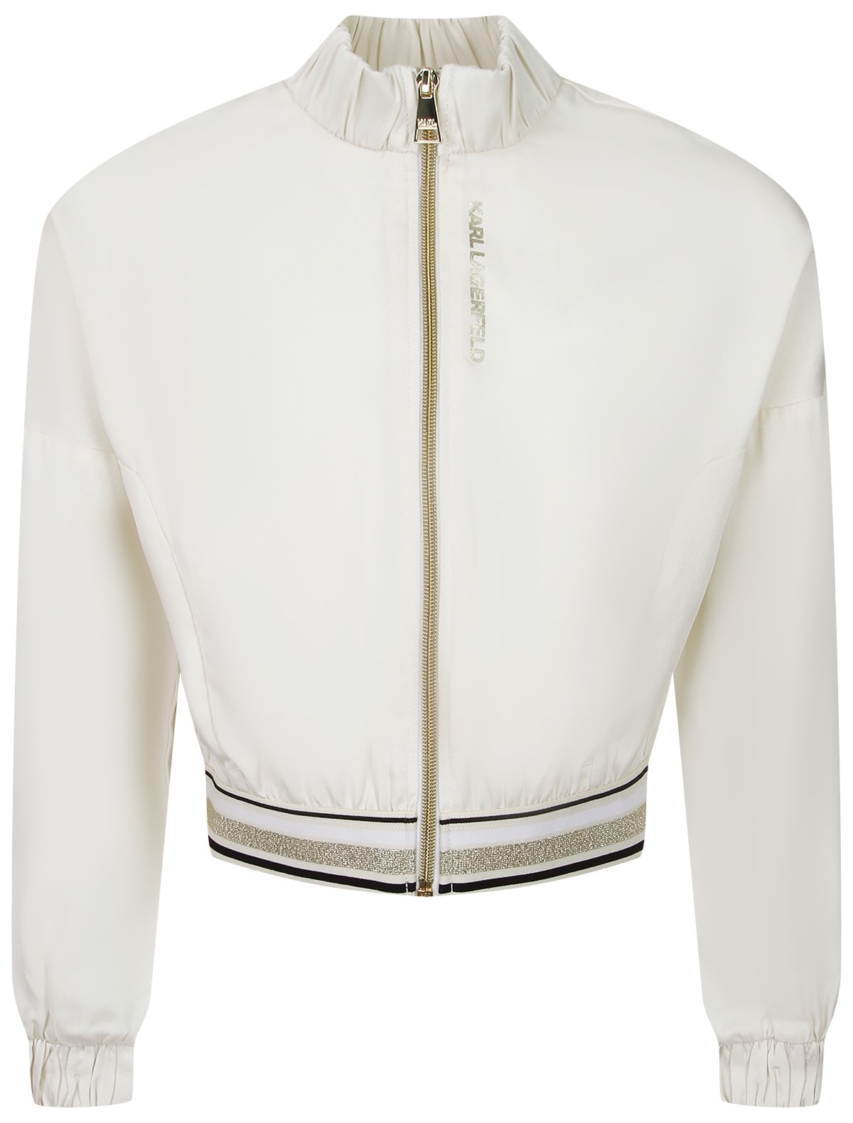 Светлая ветровка с логотипом на спине