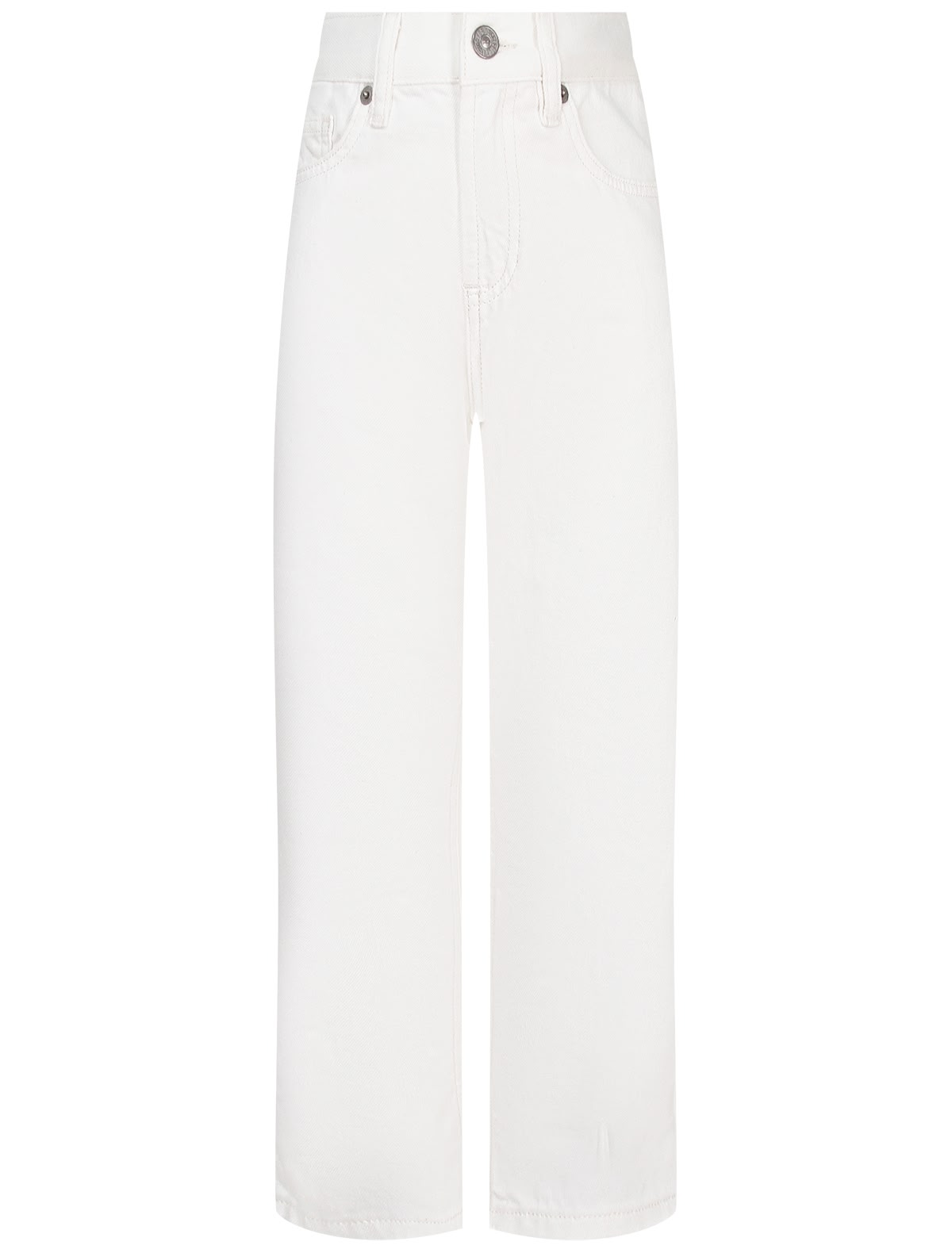 Белые хлопковые джинсы