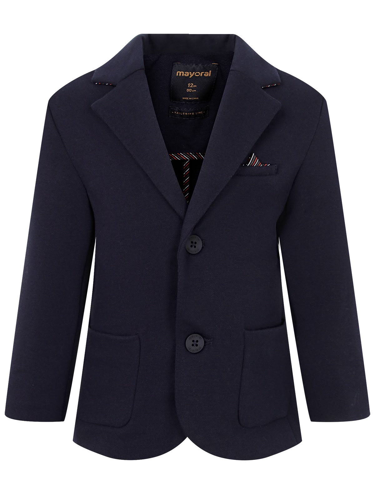 Пиджак с накладными карманами синий