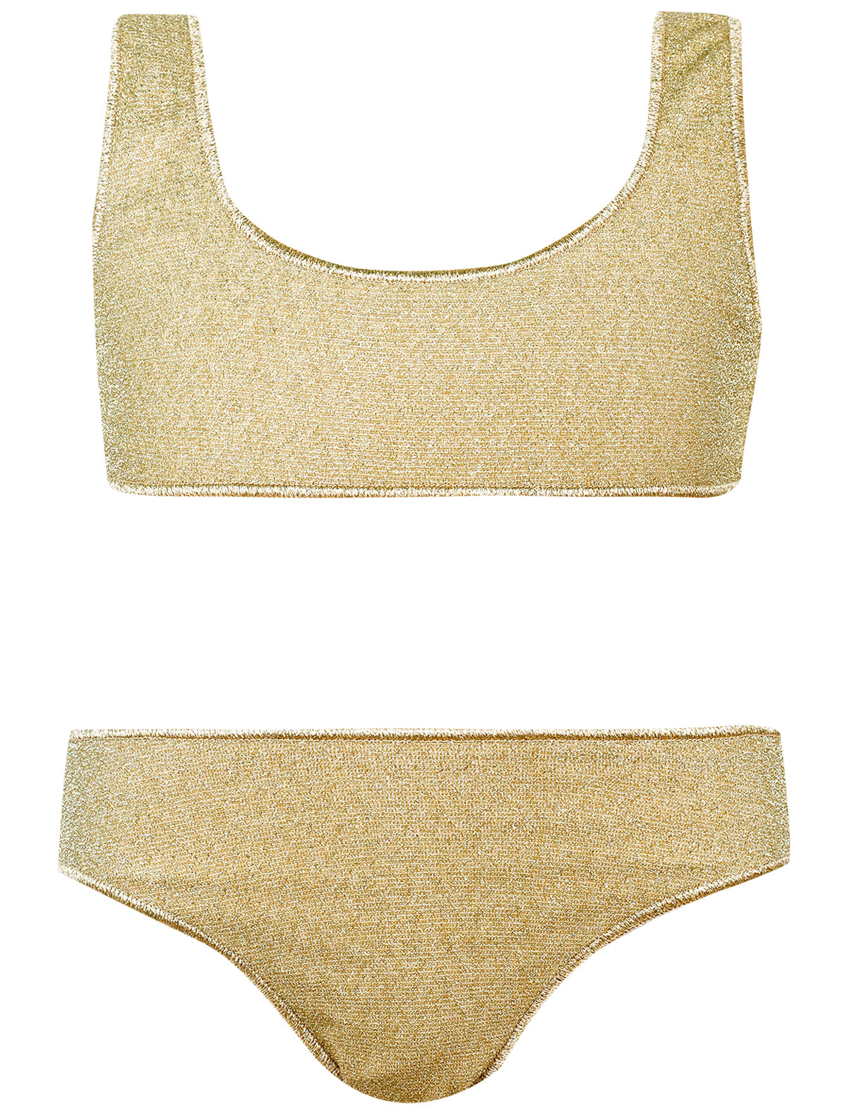 Золотистый раздельный купальник