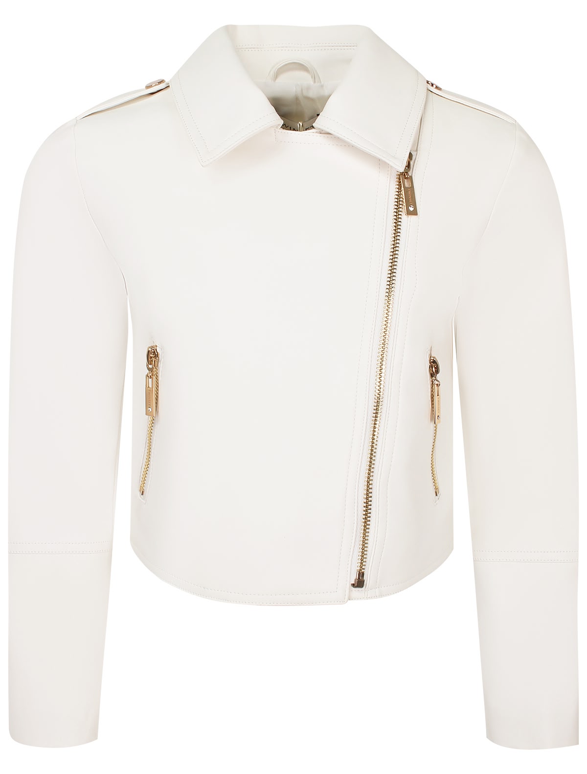 Белая куртка из экокожи