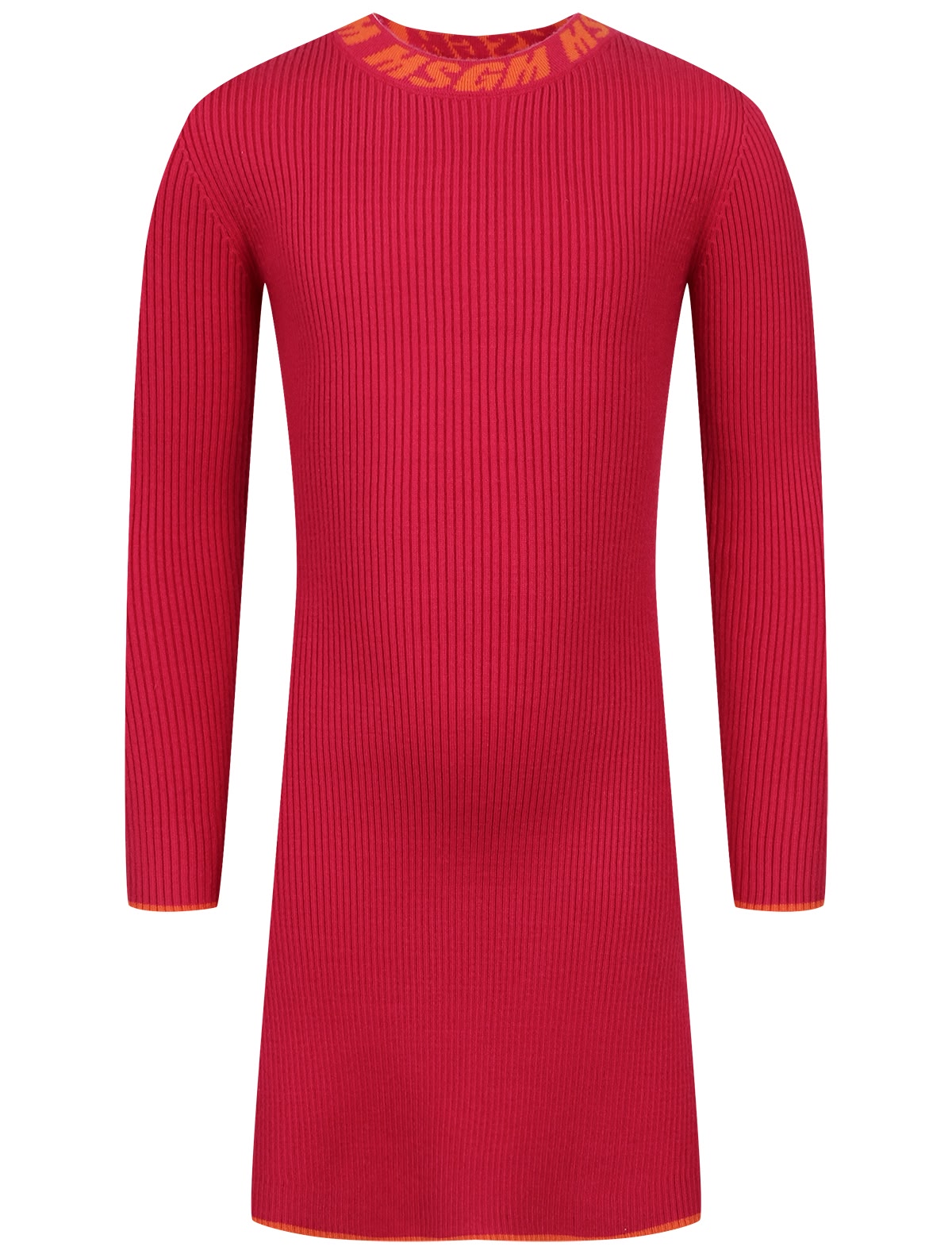 Платье с логотипом на вороте