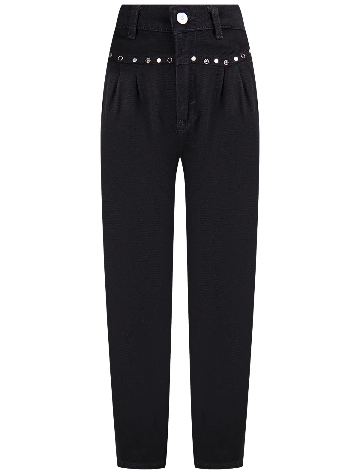 Черные брюки с завышенной талией