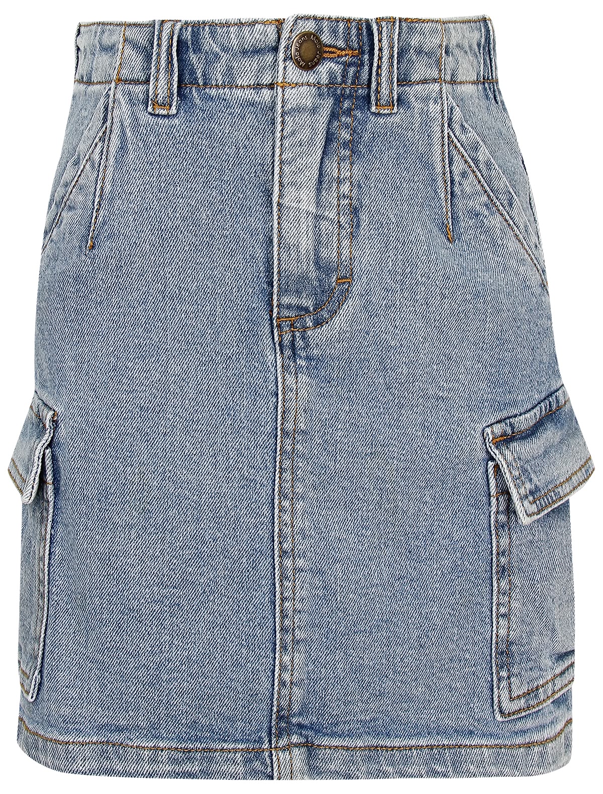 Джинсовая юбка с карманами