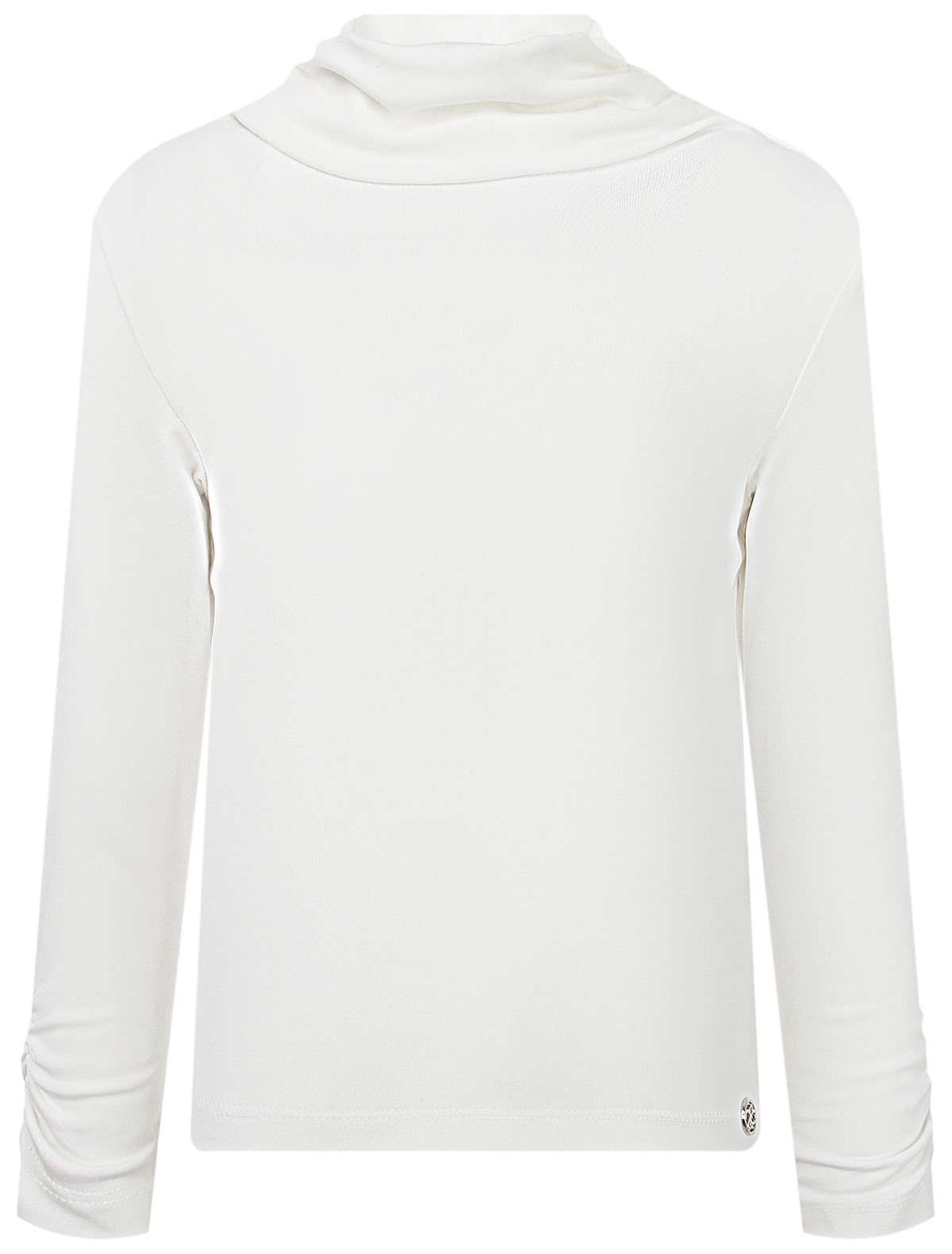 Кремовая водолазка со сборками на рукавах