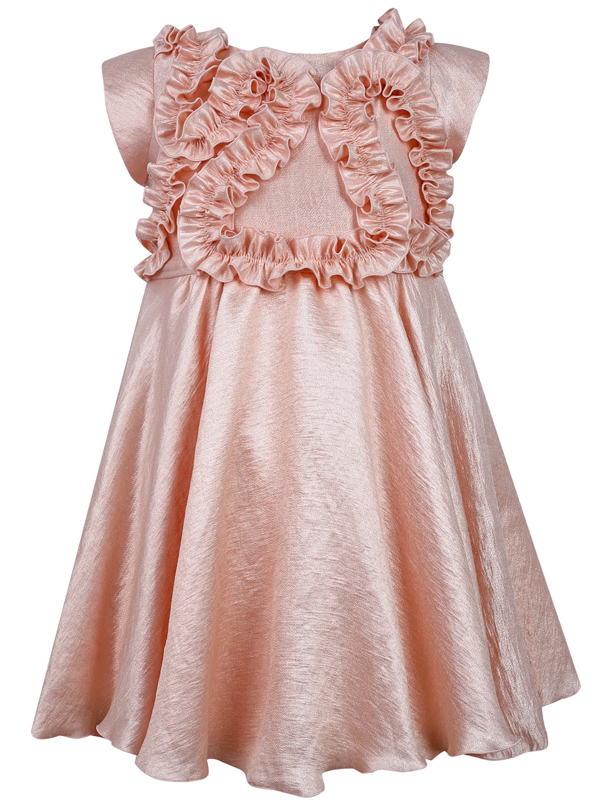 розовое Платье с рюшами