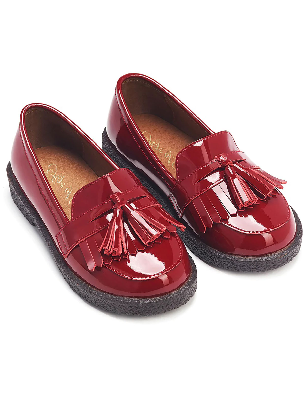 Бордовые лоферы