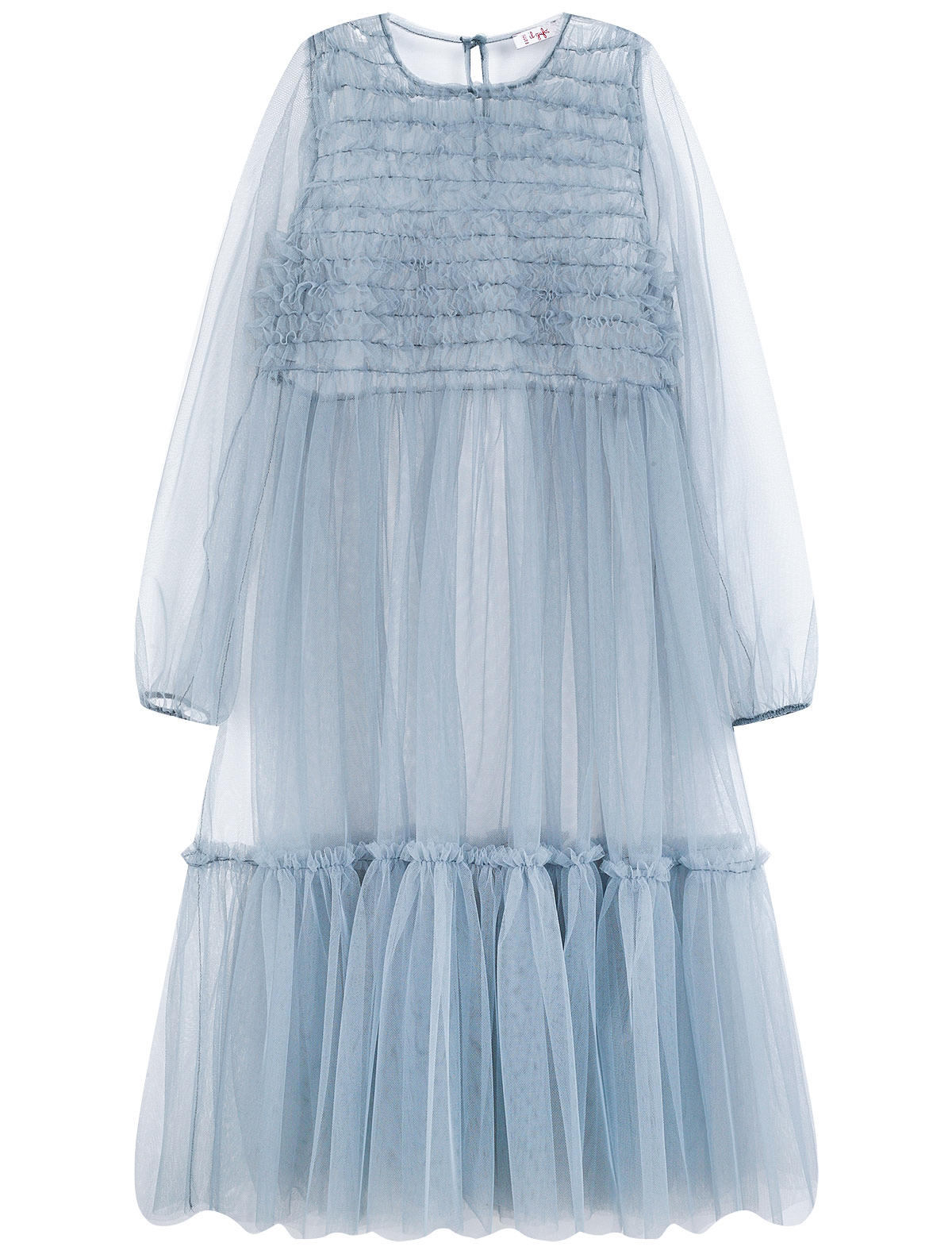 Платье Il Gufo 2244134, цвет голубой, размер 7 1054609081655 - фото 7