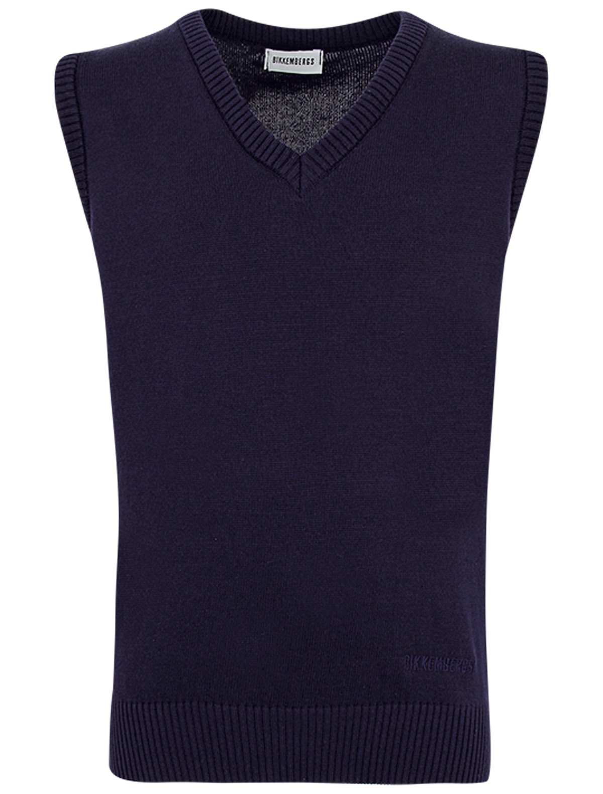 Синий жилет из хлопка