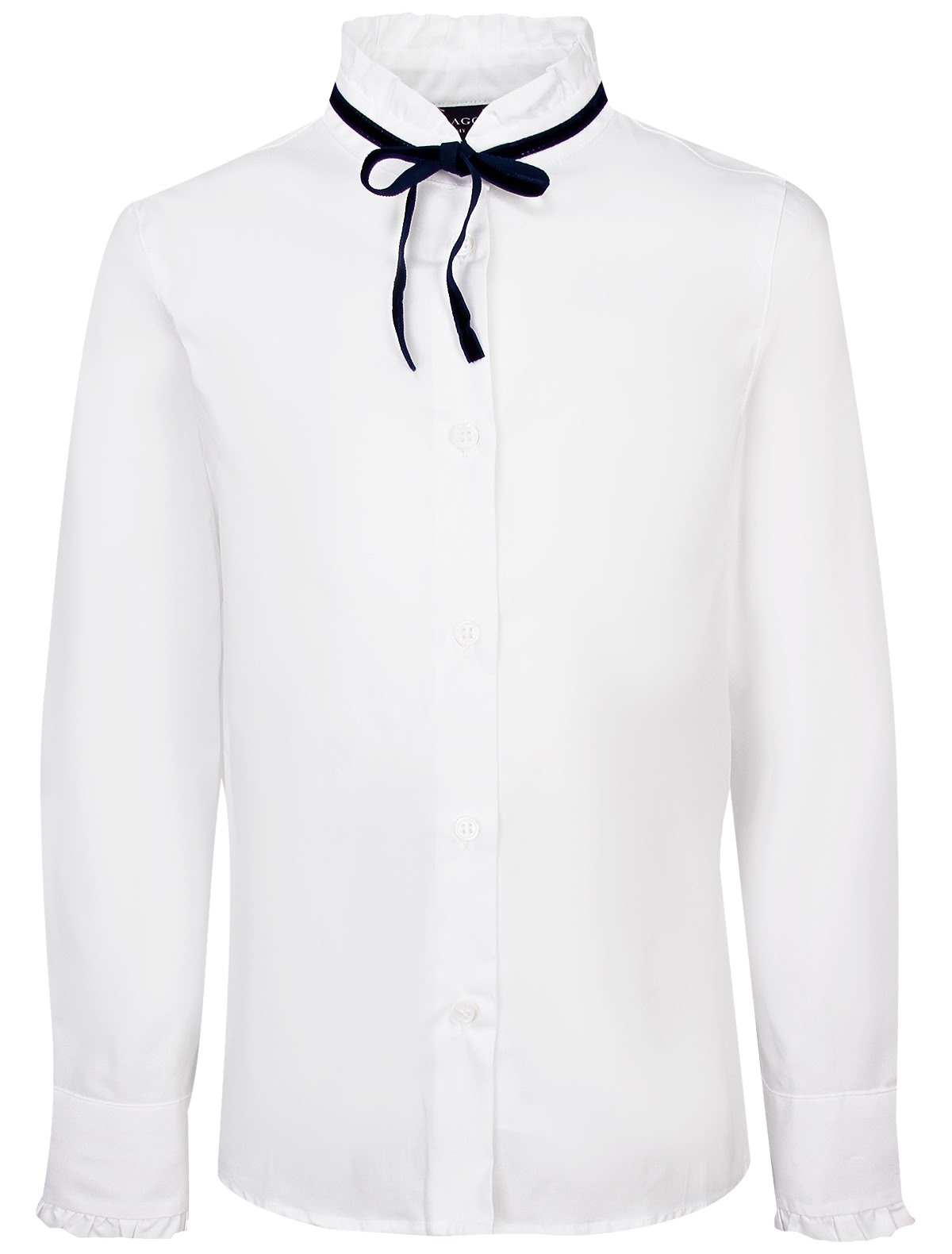 Блуза с черным бантом