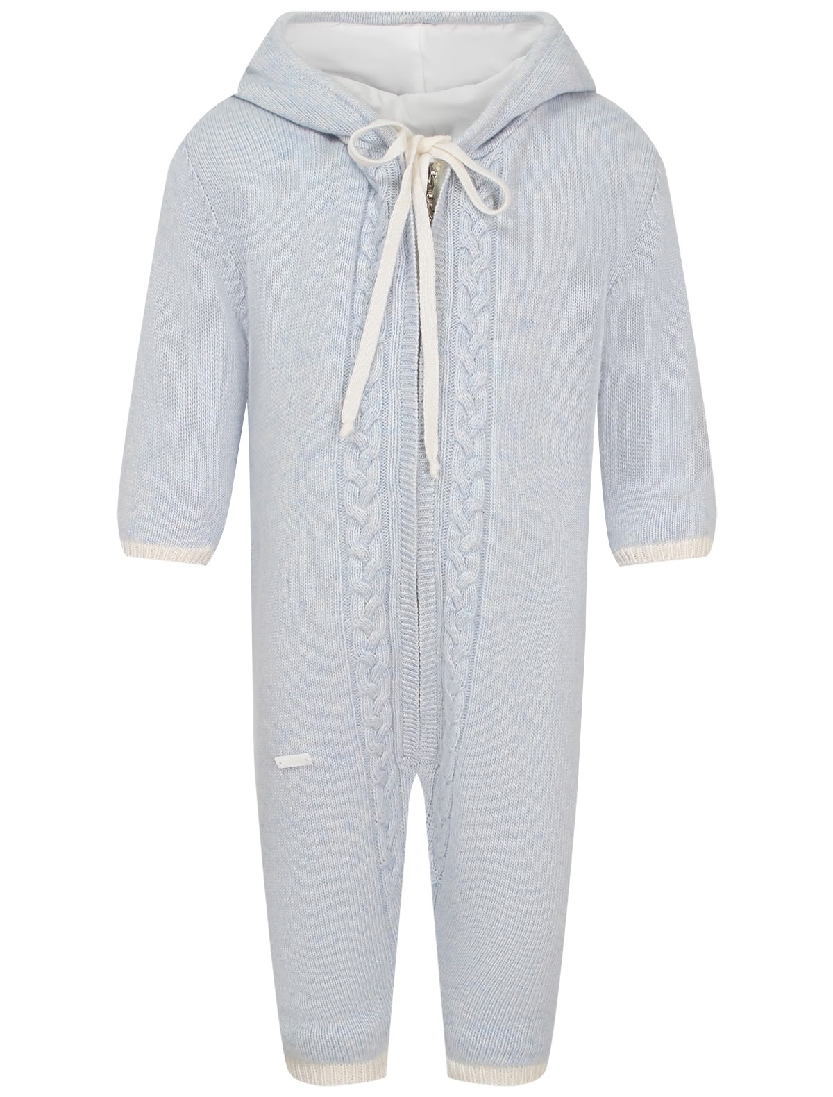 Голубой комбинезон с капюшоном