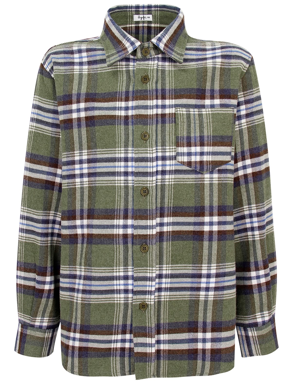 Зелёная рубашка в клетку