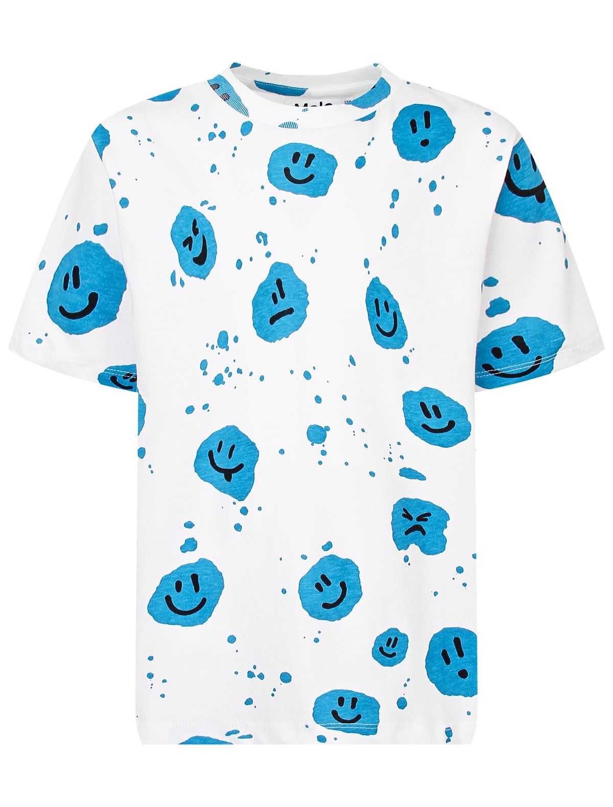 Футболка с синими смайликами