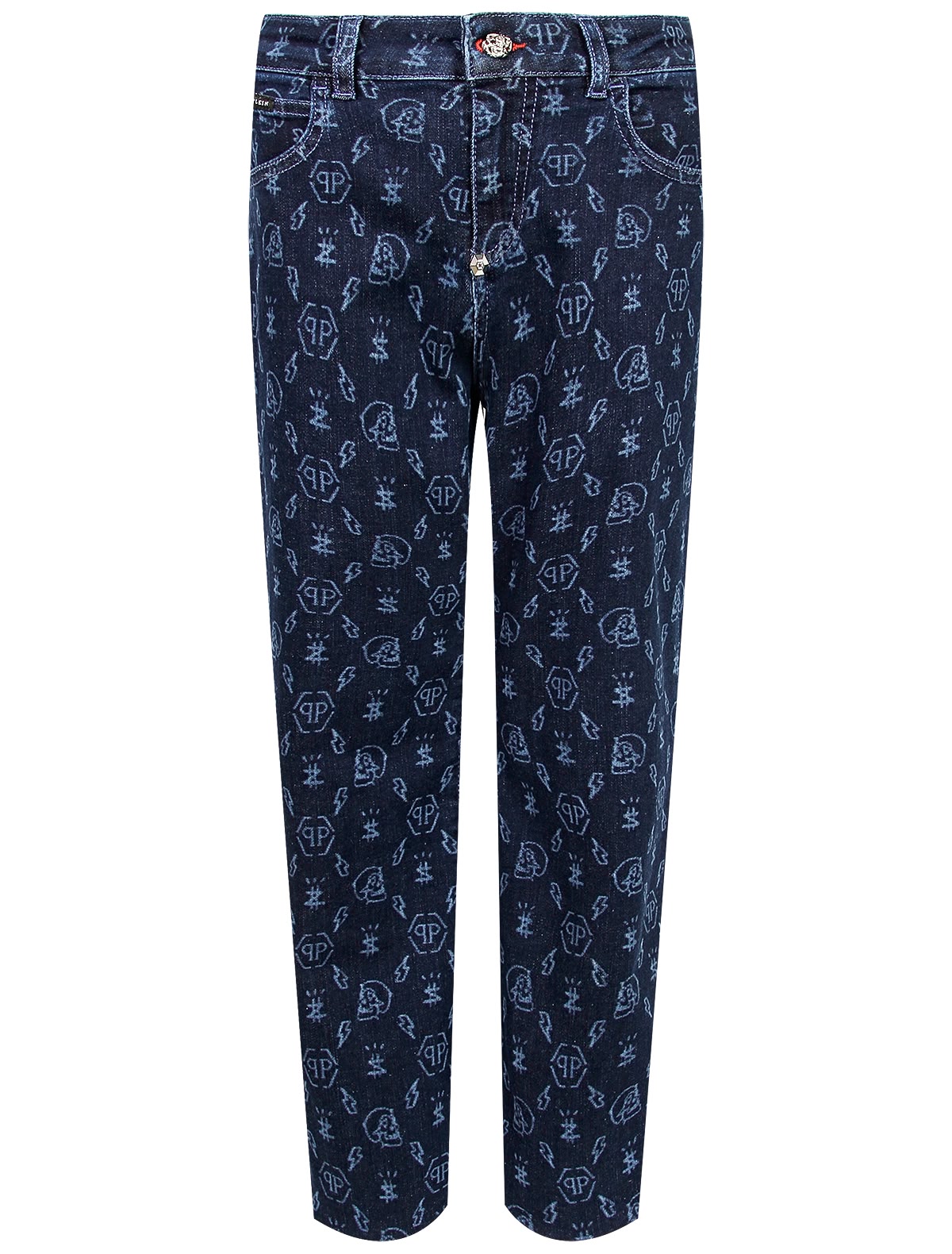 Джинсы с фирменной монограммой