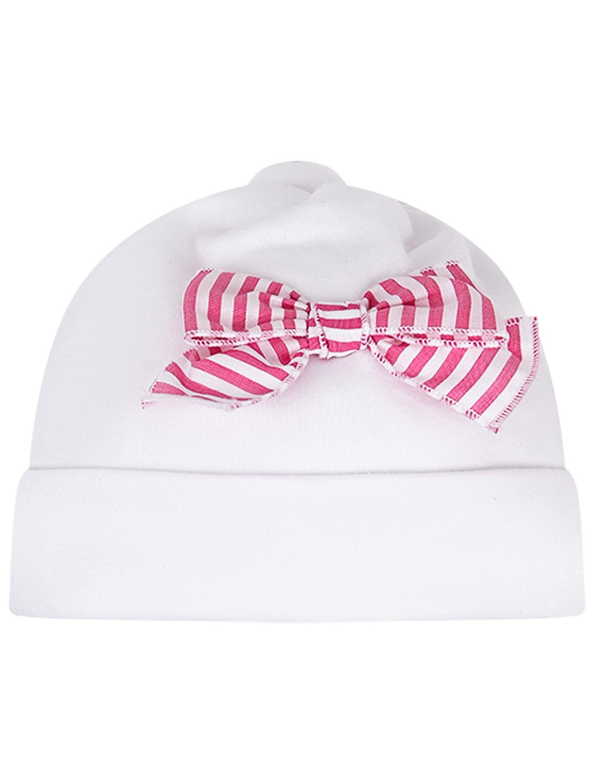 Хлопковая шапочка с бантом