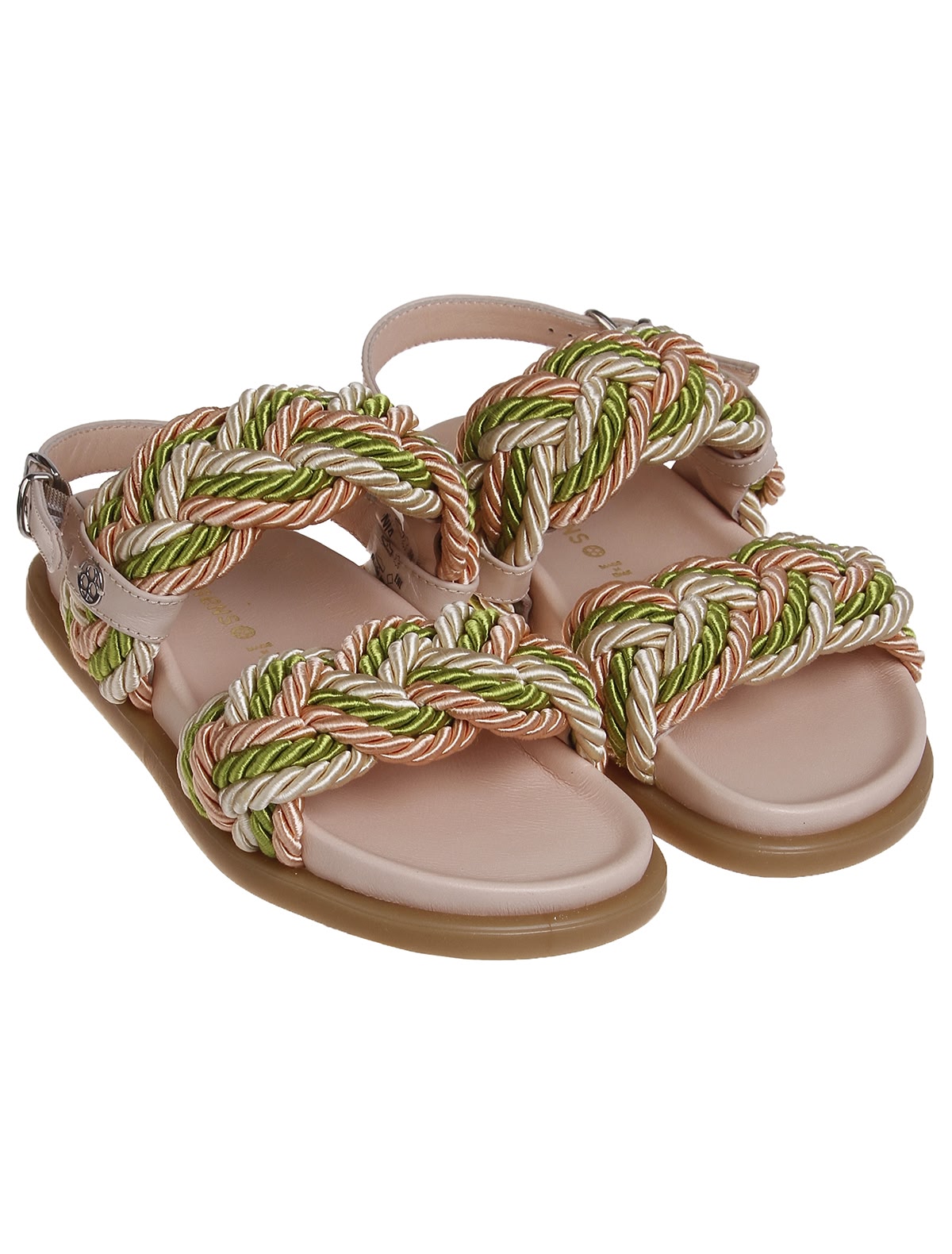 Цветные босоножки с плетением