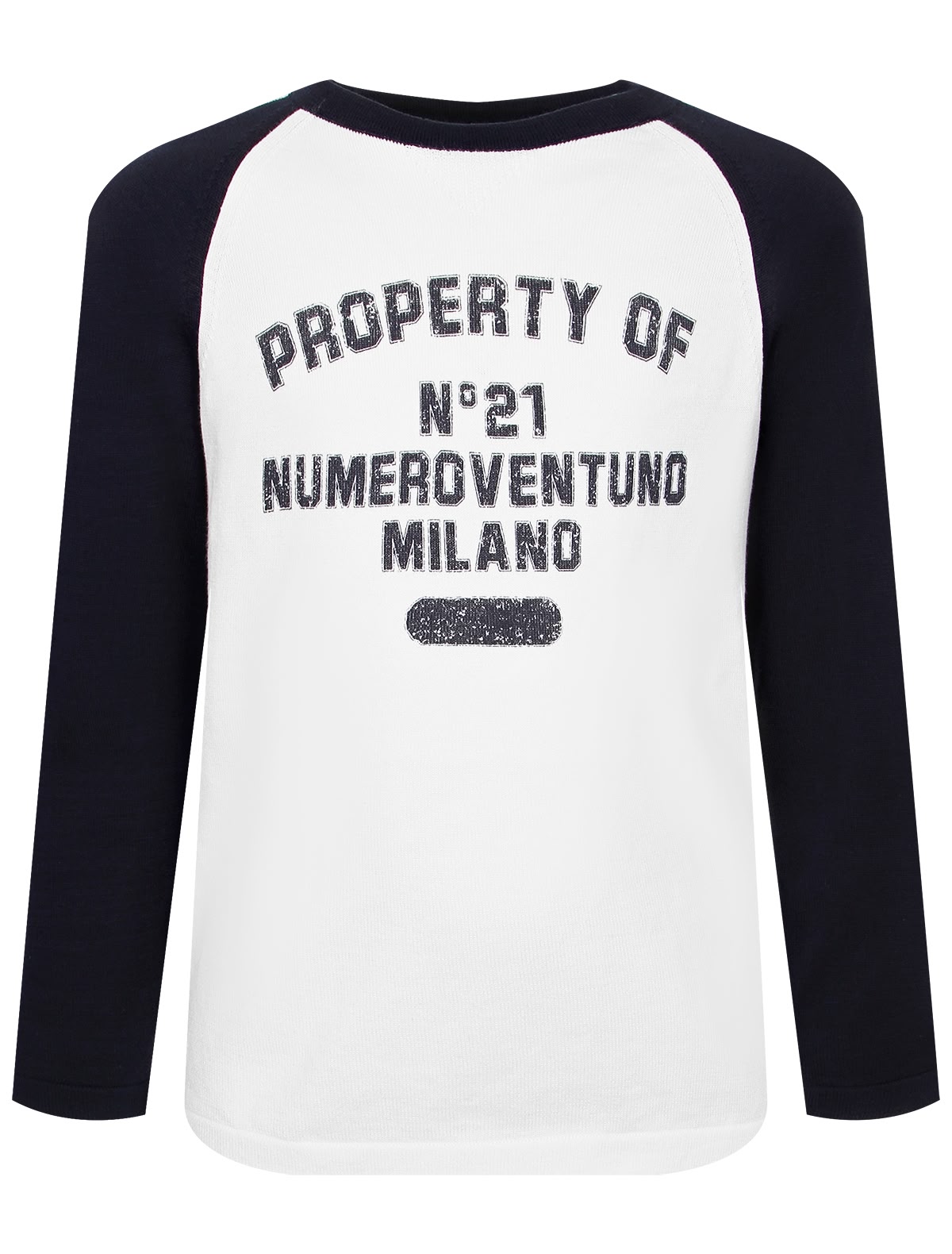 Хлопковый джемпер с текстовым принтом