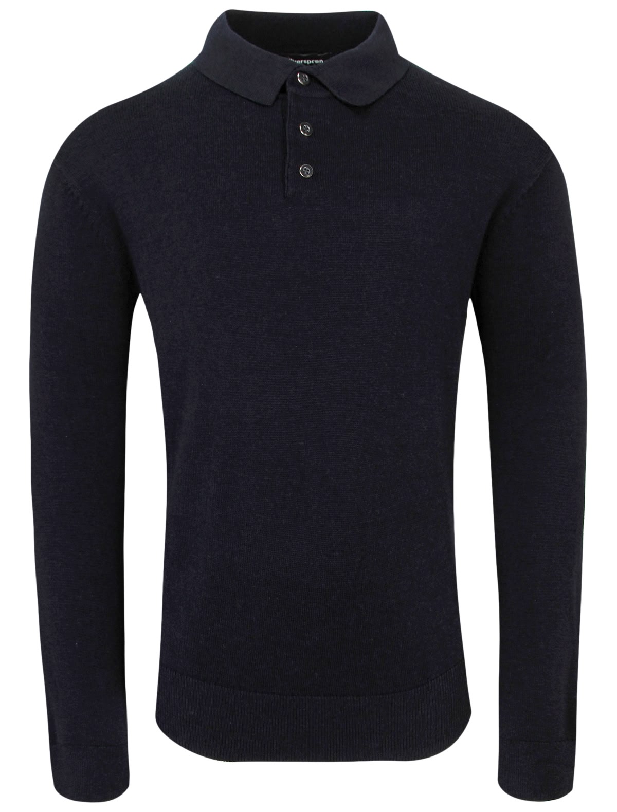 Синий джемпер с воротником на пуговицах