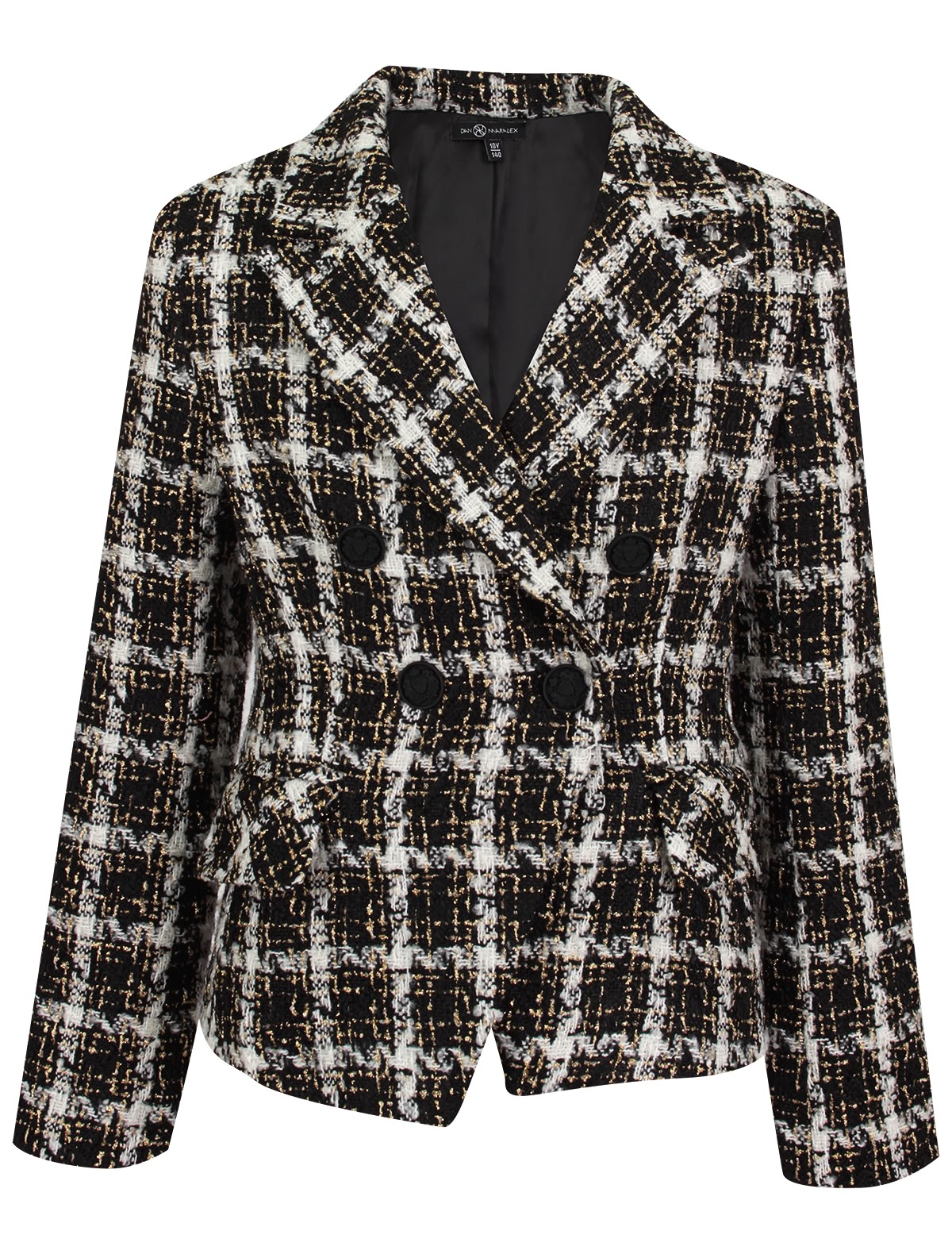 Двубортный пиджак в клетку