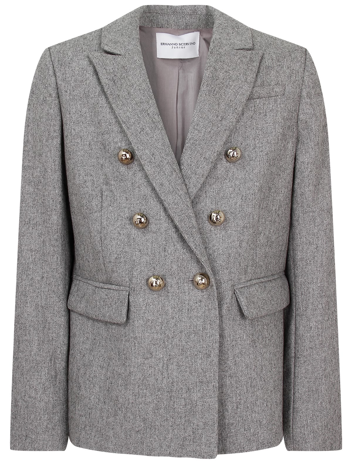 Серый пиджак из смесовой шерсти