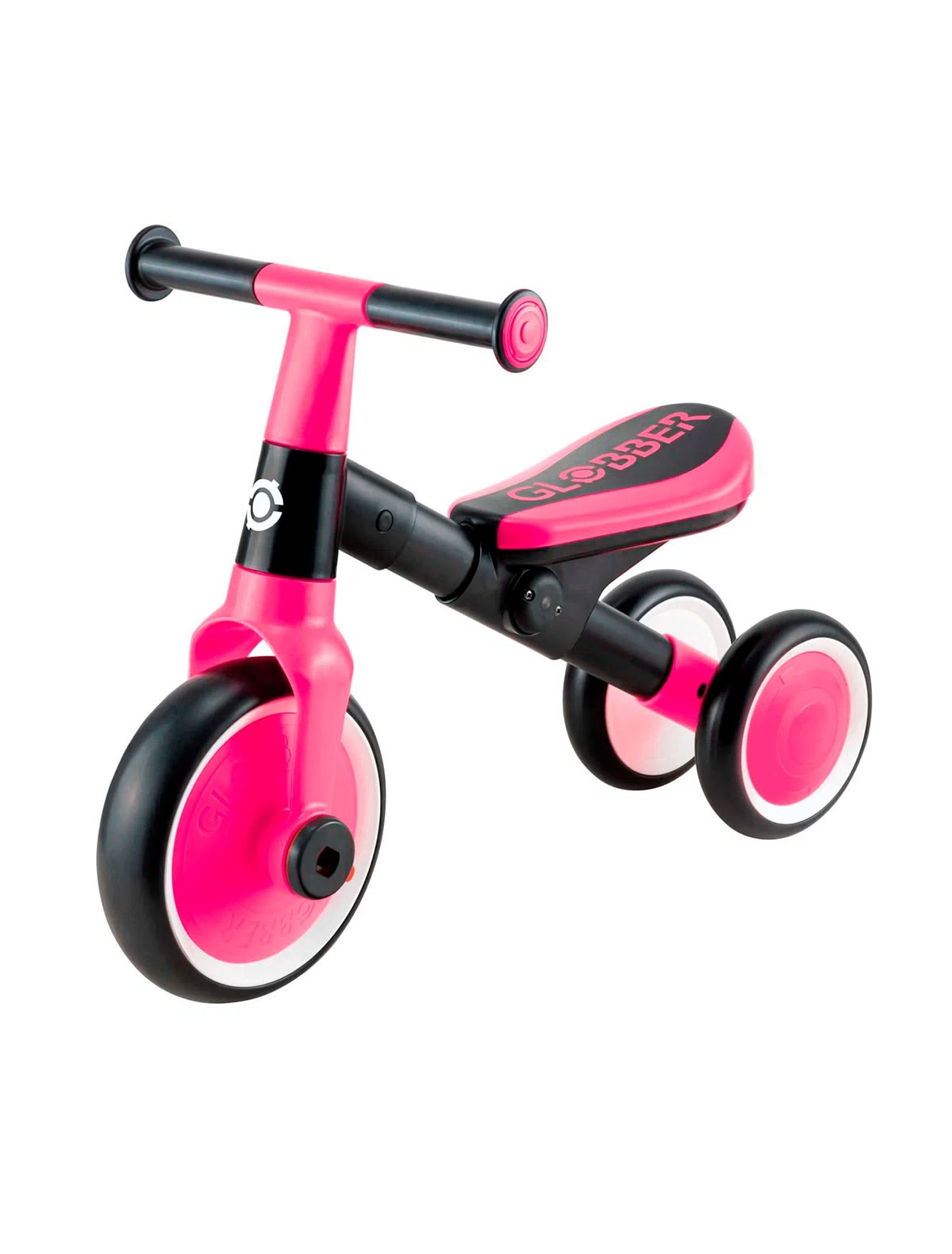 Розовый велосипед-беговел 2в1