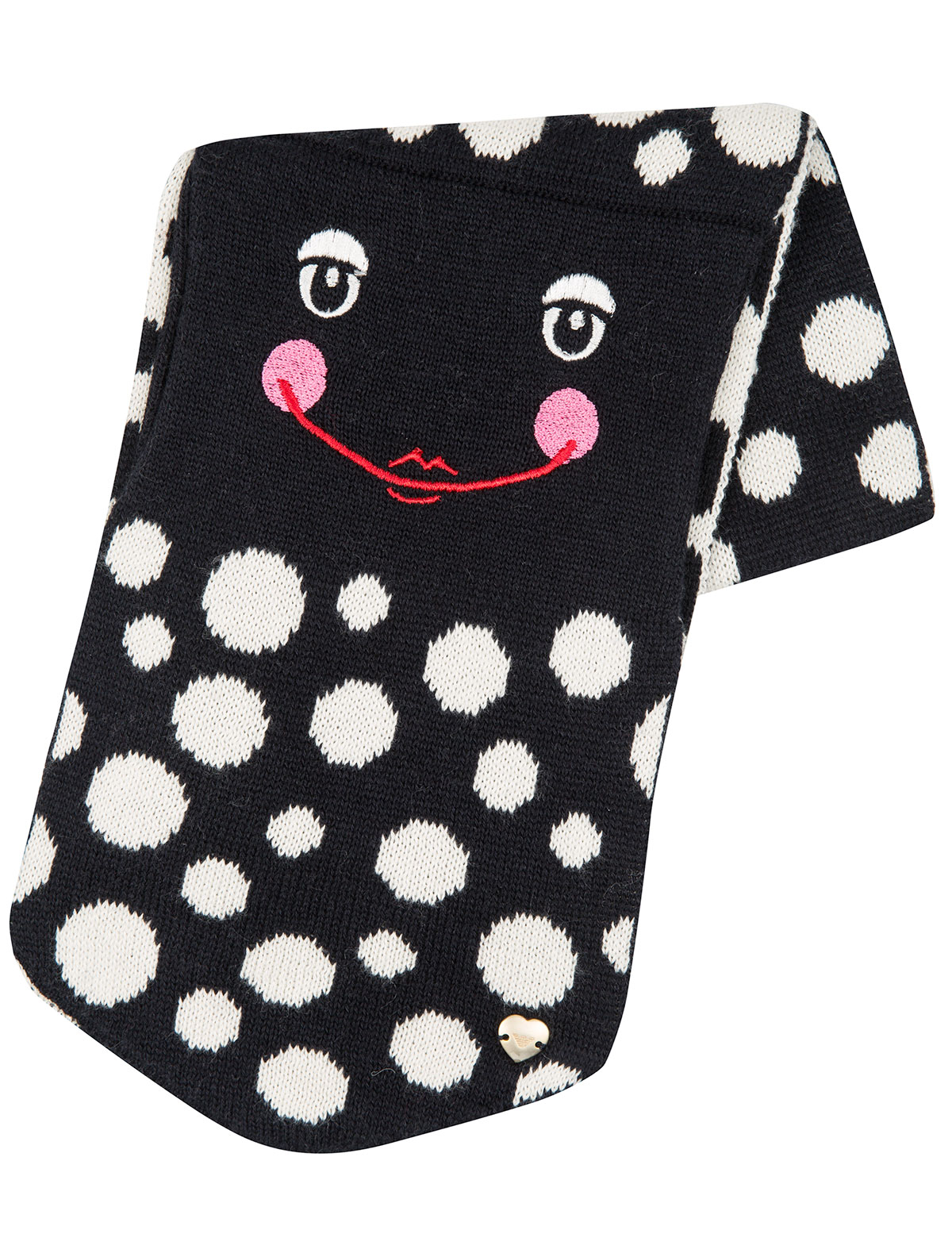 Шарф с принтом горох и глаза