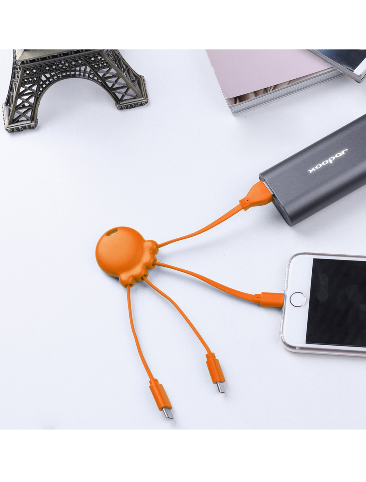 Кабель USB для зарядки Xoopar 2107087, цвет оранжевый 5362428980025 - фото 4